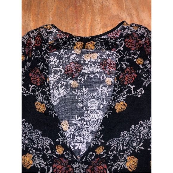 Free People Smooth Talker Tunic Dress Raven Black Floral, Sz Small, MP $128 - Picture 5 of 10